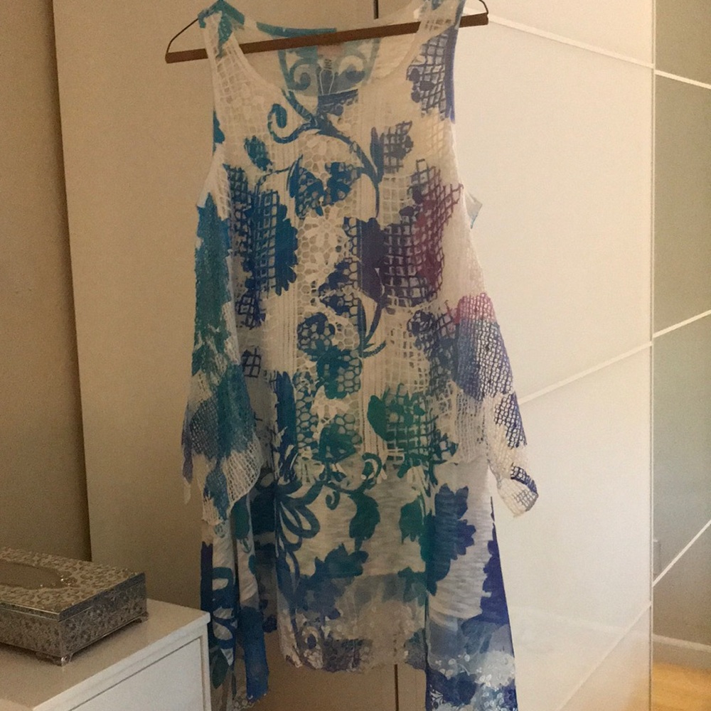 Blue net dress
